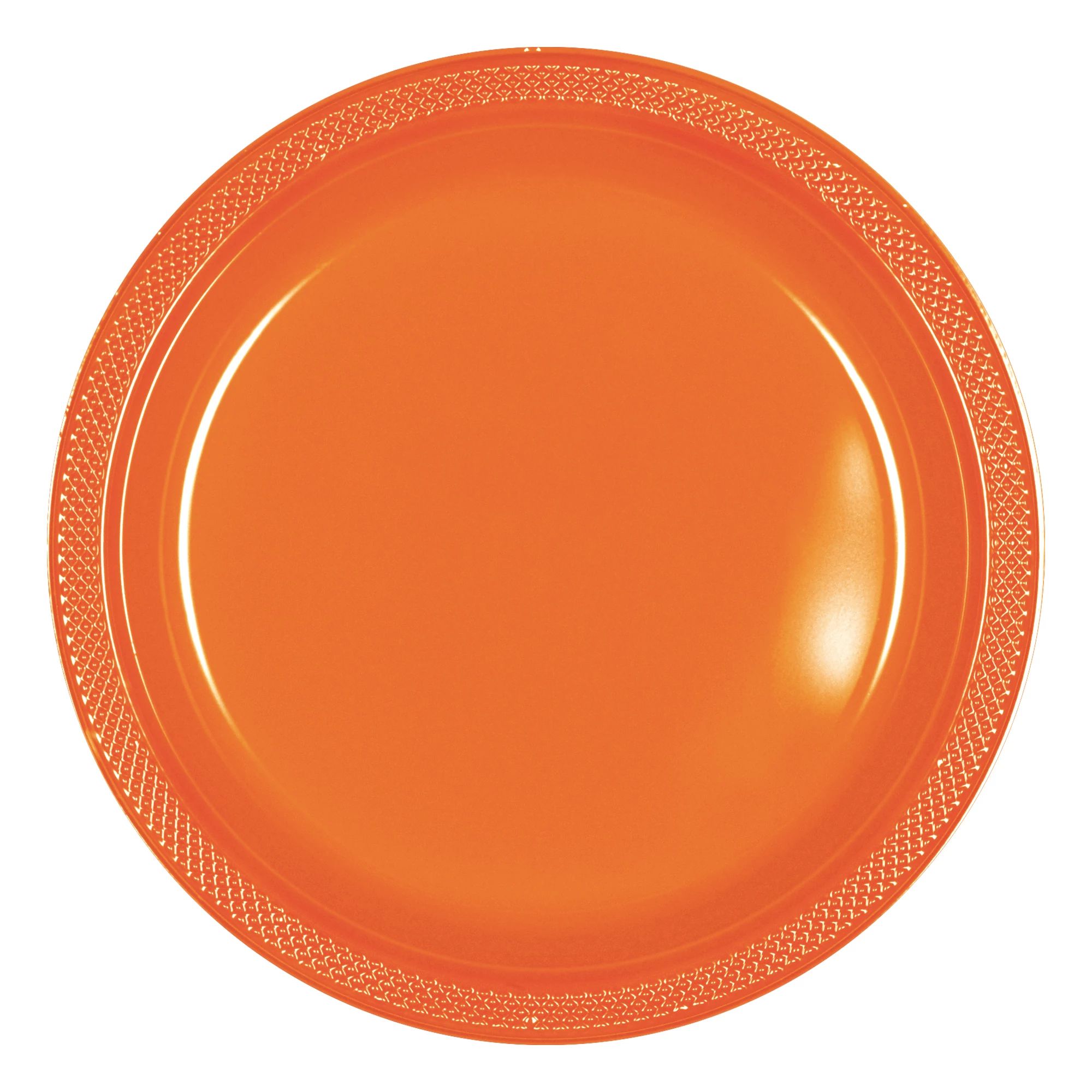 10" Plastic Plates Orange 20ct Party Supply Depot
