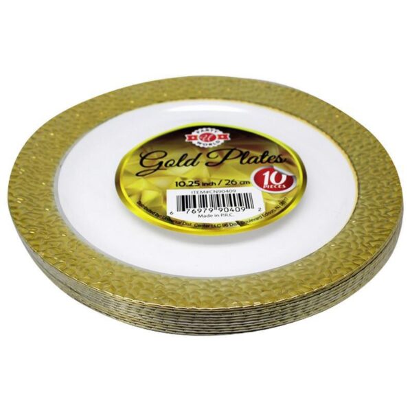 10.25" Gold Plates - 10 ct